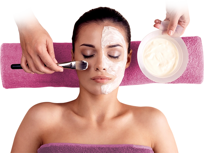 woman receiving luxury facial treatment